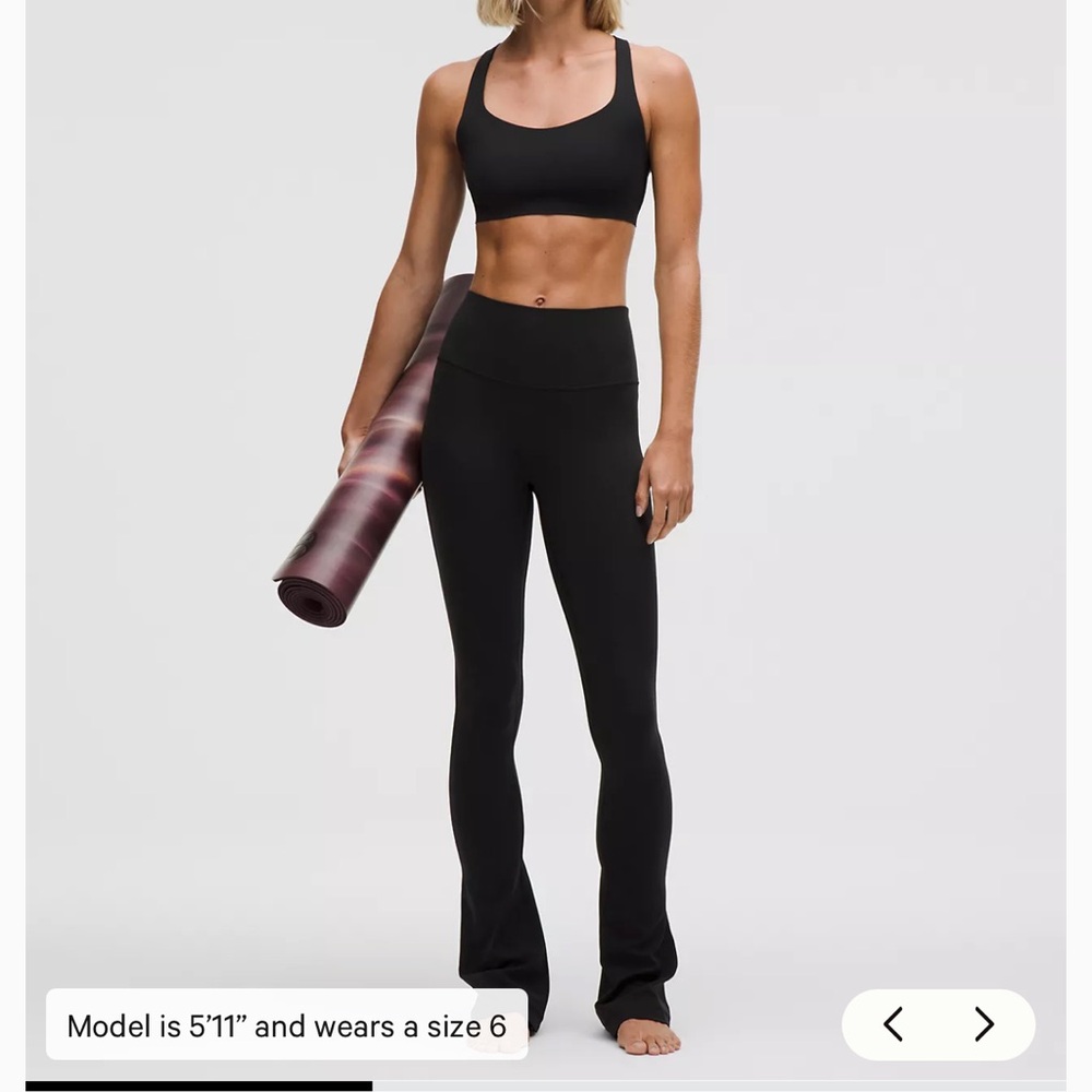 Lululemon Athletica Black Flare Yoga Pants